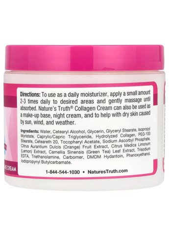 Nature's Truth Крем із колагеном, Collagen Cream,, без запаху, 113 г — Крем, США (367960015)