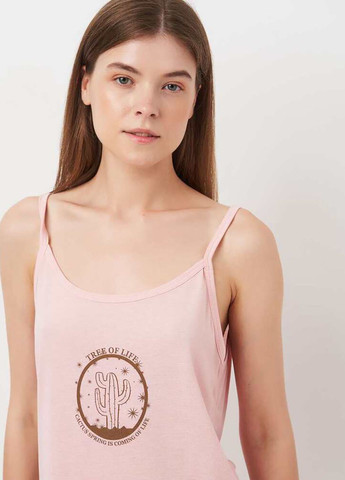 Светло-розовая всесезон пижама майка + шорты LINDROS