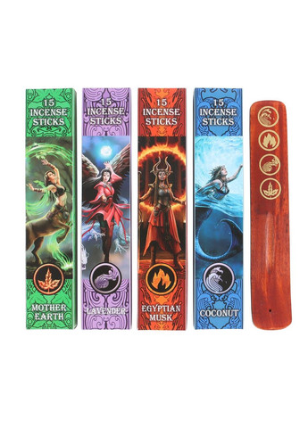 Подарочный набор ароматических палочек с подставкой Elemental Incense Stick Collection by Anne Stokes No Brand (314872692)