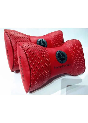 Подушка підголівник MERCEDES BENZ червоний 2шт No Brand (361149127)