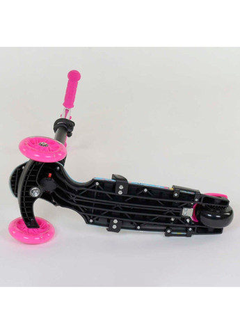 Самокат триколісний 5в1, АБСТРАКЦІЯ, PU колеса, ПІДСВІЧУВАННЯ КОЛІС, в коробці Best Scooter (305823007)