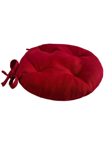 Подушка для стільця та крісла рогожка Ø 45х8 см червоний No Brand (324828501)