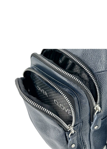 Стильная мужская сумка-слинг нагрудная из натуральной кожи на молнии, синий 817550 LQ 818550 (280931055)