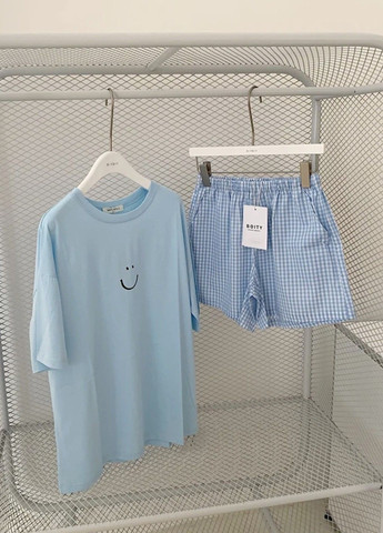 Стильный женский домашний комплект для сна и дома из футболки и шортиков Smile Comfort No Brand (291021226)
