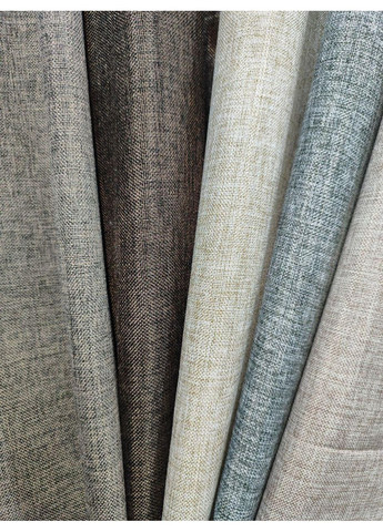 Комплект Штор Лен Облегченный серо-бежевый 200х250 No Brand (353834599)