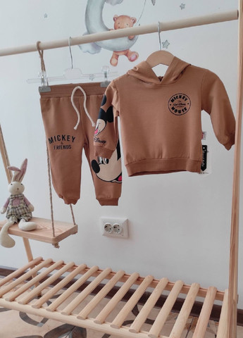 Світло-коричневий демісезонний дитячий костюм міккі маус і друзі для хлопчика disney Murat baby