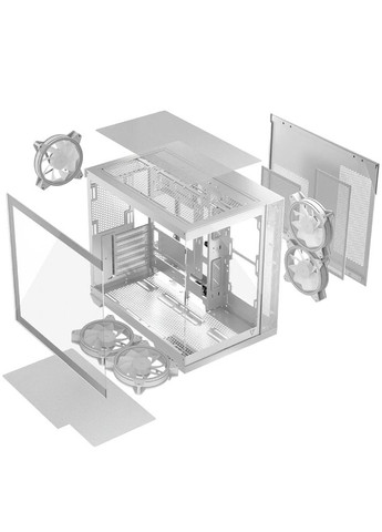 Корпус VOLCANO PANORAMA APEX ARGB 5F MIDI White (AT-PANORAMA-5F-ARGB-20-00) Modecom (326033204)