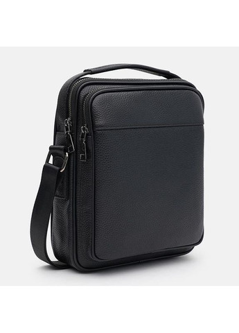 Чоловіча шкіряна сумка K166389-6bl-black Borsa Leather (368760808)
