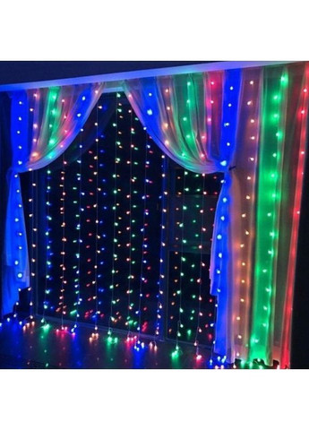 Гірлянда штора Водоспад 480 RGB led 4.0х2.0 м Мультиколір (1500929786) FMA (368754315)