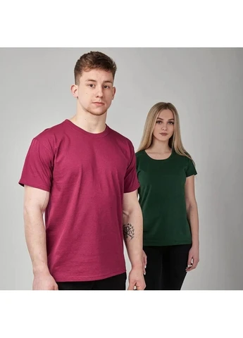 Бордовая Мужская Футболка классическая Valueweight M Fruit of the Loom Футболка (394992913)
