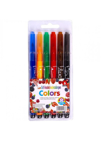 Набор фломастеров 6 цветов "Colors" 1818-6 No Brand (330609219)