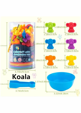 Сортуй по кольорах та рахуй Сортери Розвиваюча гра Коали 48 фігур 6 кольорів Різнокольоровий (М1950172) Xin Runyang (302746914)