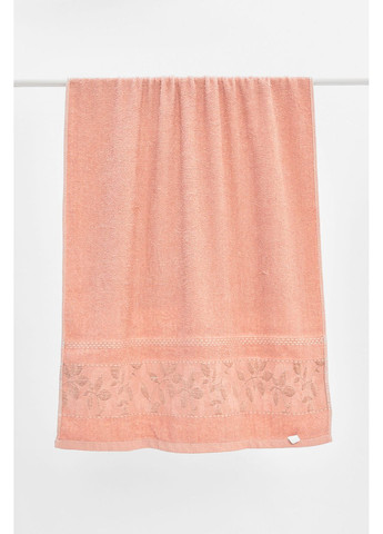 Рушник банний махровий рожевого кольору Let's Shop квітковий рожевий