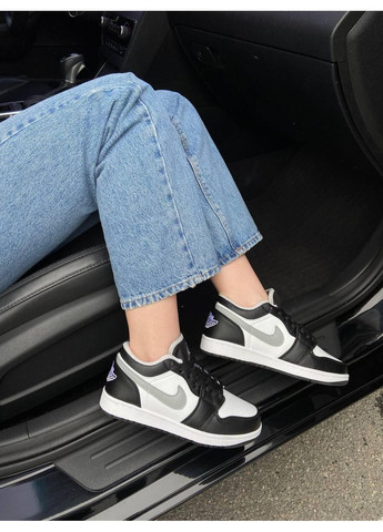 КРОССОВКИ ЖЕНСКИЕ NIKE AIR JORDAN 1 LOW BLACK GREY НАЙК АИР ДЖОРДАН No Brand серые демисезоны (369389584)
