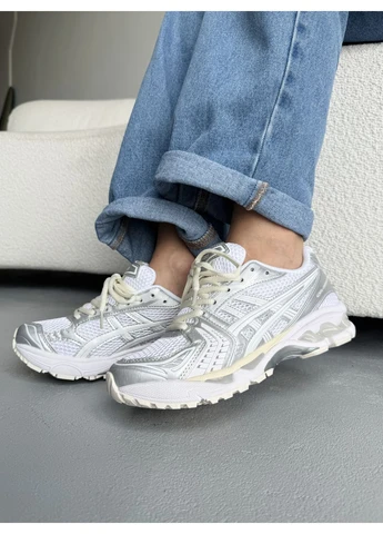 Білі кросівки чоловічі asics gel-kayano 14 silver/white асікс гель кахано 14 білі демісезон No Brand