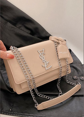 Жіноча сумка YSL крос-боді бежева No Brand (300364523)