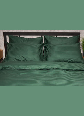 Комплект постельного белья Satin Stripe «» семейный 143х210х2 наволочки 4х70х70 (MS-820005314) Moon&Star Stripe Verdant (296910167)