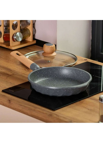 Сковорода универсальная MGC алюминиевая 24 см с антипригарным покрытием, серый MGC HP-4-423G No Brand (360481711)