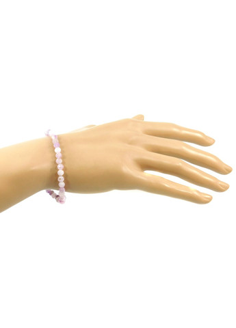 Браслет Кунцит 4 мм грань, серебро 15 Fursa fashion (348107729)