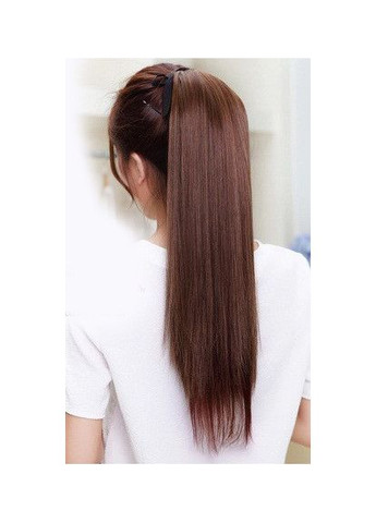 Шиньйон темно-коричневий прямий хвіст на стрічці No Brand (355802137)