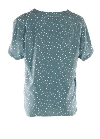 Мятная женская блузка прямого кроя с бантами (ll191713347) LadyLike