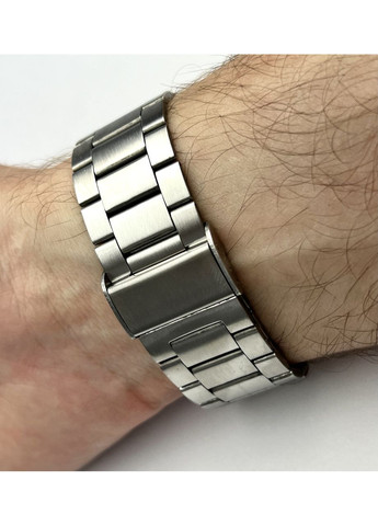 Ремінець браслет Stainless Metal 22 мм для Apple Watch 44 / 45 / 46 / 49 mm Smart RS0501 ремішок металевий сталь No Brand (363976299)