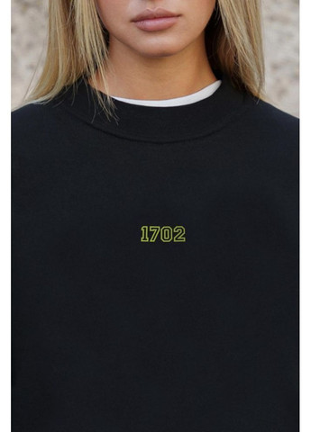 Утепленный оверсайз свитшот на флисе с принтом 1702 Green Without (362441421)