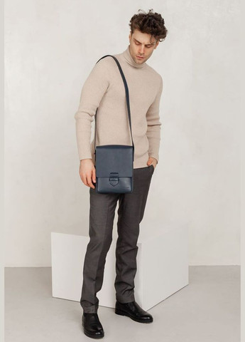 Чоловіча шкіряна сумка-месенджер Esquire синя (A-027175) BlankNote мессенджер (327874236)