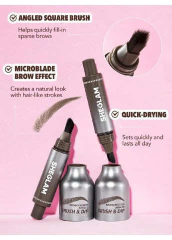 Маркер-помадка для бровей Brow-Fection Angled Brush & Dip Ash 1.2 мл Sheglam (317575125)
