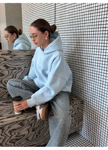 Жіноче худі з вишивкою на спині з тринитки на флісі No Brand (365804766)