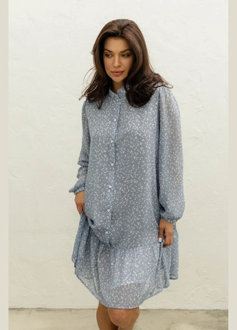 Лавандовое повседневный, кэжуал платье с пышной юбкой Seventeen с цветочным принтом