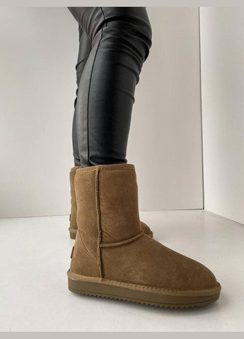 Угги натуральная замша хаки, зимние угги, зимние сапоги, сапожки ITTS (302388759)