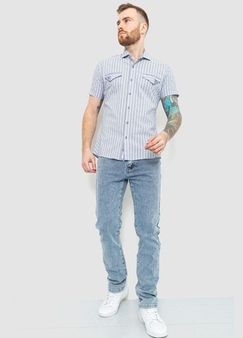 Сорочка чоловіча в смужку, колір сіро-блакитний, Ager (315134692)