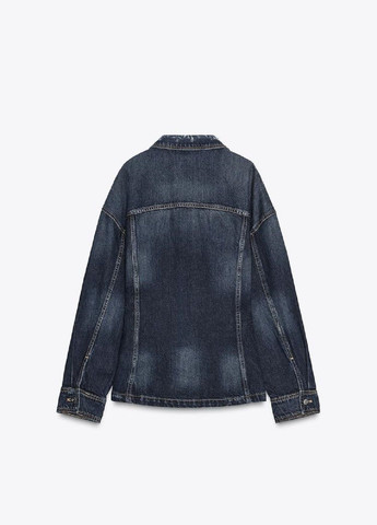 Синий женский жакет Zara однотонный - демисезонный