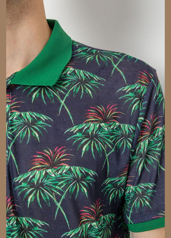 Комбинированная поло мужское с принтом 247r309 с коротким рукавом Ager