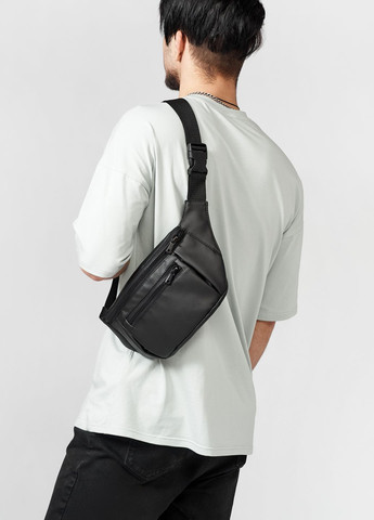 Сумка на пояс бананка Tirso Max чорна Sambag (325443005)