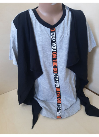 Крутая Футболка Подростковая для мальчика Обманка 158 164 No Brand (366819698)