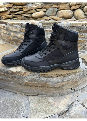 Военные Мужские Берцы Зимние. 36-49р Черные. Гидрофобная кожа! DSZM-1053 No Brand (352261908)