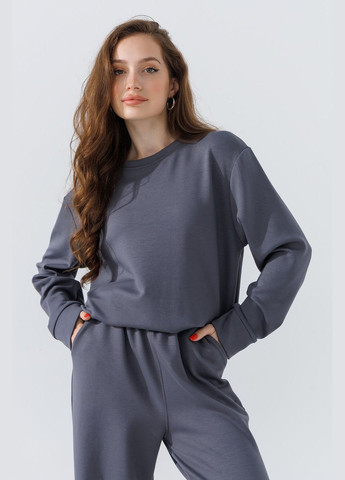 Графитовый свитшот однотонный женский 242124-k графитовый (2000990662019d) shop (2000990662019) (362895760)