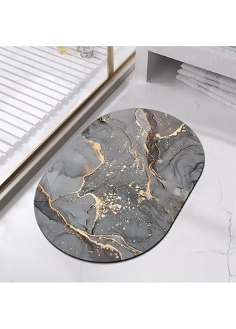 Килимок для ванної кімнати овальний вологопоглинаючий з діатоміту та каучуку No Brand (366890799)