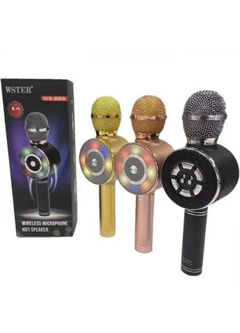 Караоке микрофон Wster WS-669 беспроводной микрофон со встроенным динамиком Digital (364506916)