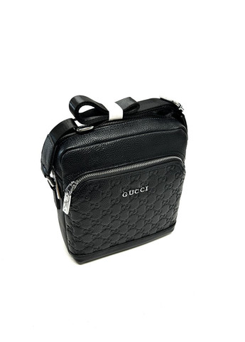 Чоловіча сумка з натуральної шкіри 66377-10 чорна 22 x 21 x 6 No Brand (372744465)