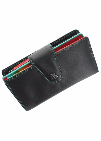 Чёрный женский кошелёк из натуральной кожи SP30 BLK M Visconti (303829814)