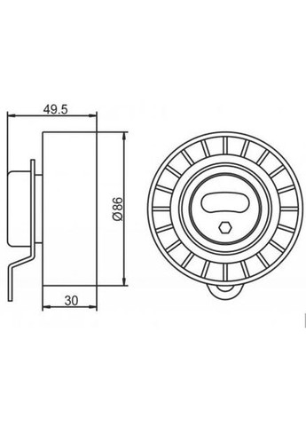 Ролик натяжний FORD (вир-во ) GMB (345757246)