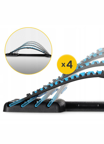 Тренажер для растяжения спины и позвоночника 4 уровня Black/Blue (P-5905973400305) 4FIZJO (304995867)