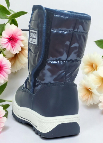 Синие повседневные зимние зимние термо ботинки дутики сноубутсы на овчине для девочки том м 1890а Tom.M