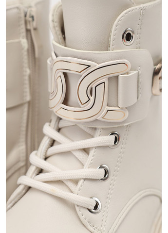 Молочные осенние ботинки для девочки цвет молочный cb-00260151 Kimboo