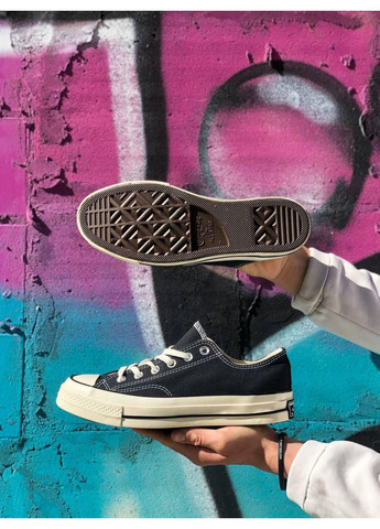 Чорні Осінні кеди чоловічі converse chuck 70 classic low-top black конверс No Brand