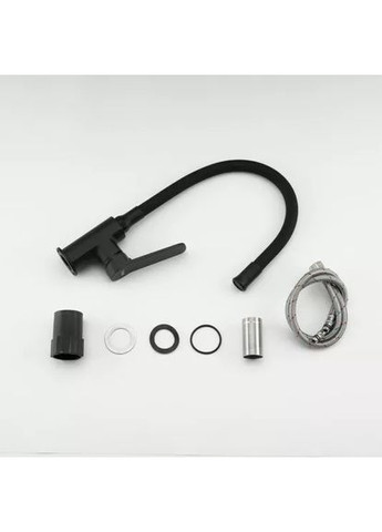 Смеситель для кухни F4462 с гибким изливом, черный Frap (371644773)