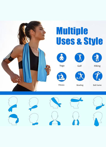 Спортивний охолоджуючий рушничок, рушник для залу, бігу, 80*30 см No Brand помаранчевий